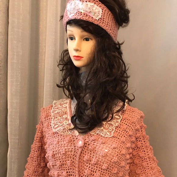 Vintage woman sweater and a headband to match - Picture 1 of 2